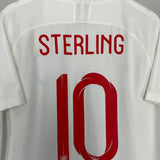 Shop 2018/19 ENGLAND STERLING #10 HOME SHIRT (XL) NIKE, classic football shirts, vintage football shirts & retro soccer jerseys at Cult Kits