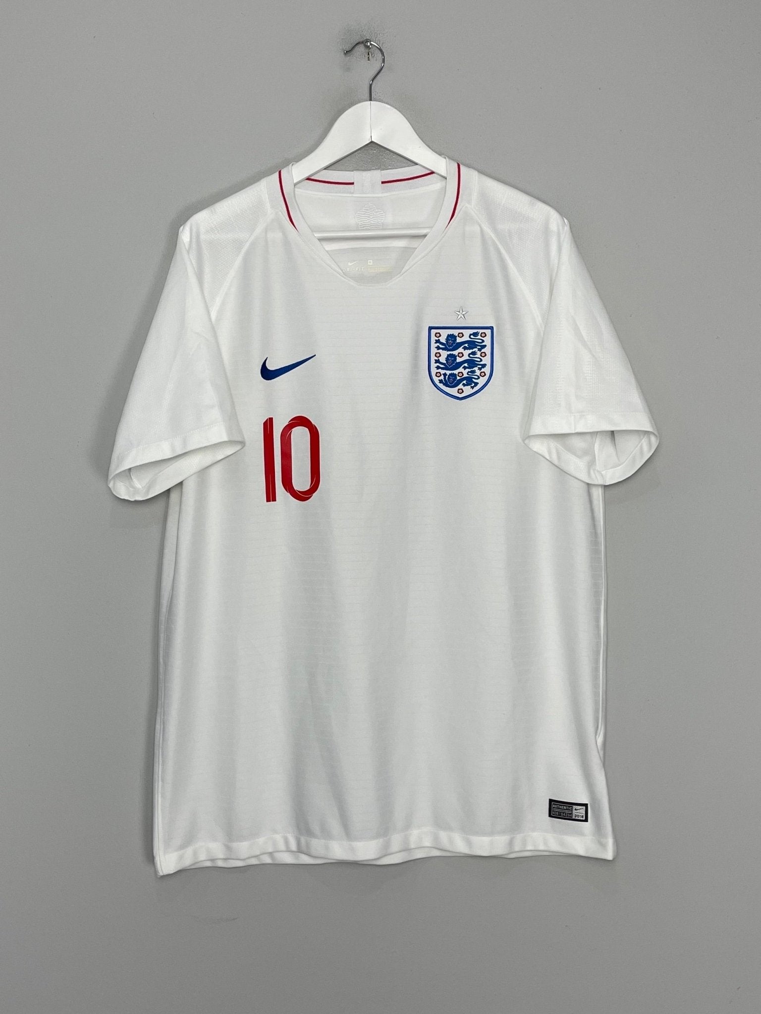 Shop 2018/19 ENGLAND STERLING #10 HOME SHIRT (XL) NIKE, classic football shirts, vintage football shirts & retro soccer jerseys at Cult Kits