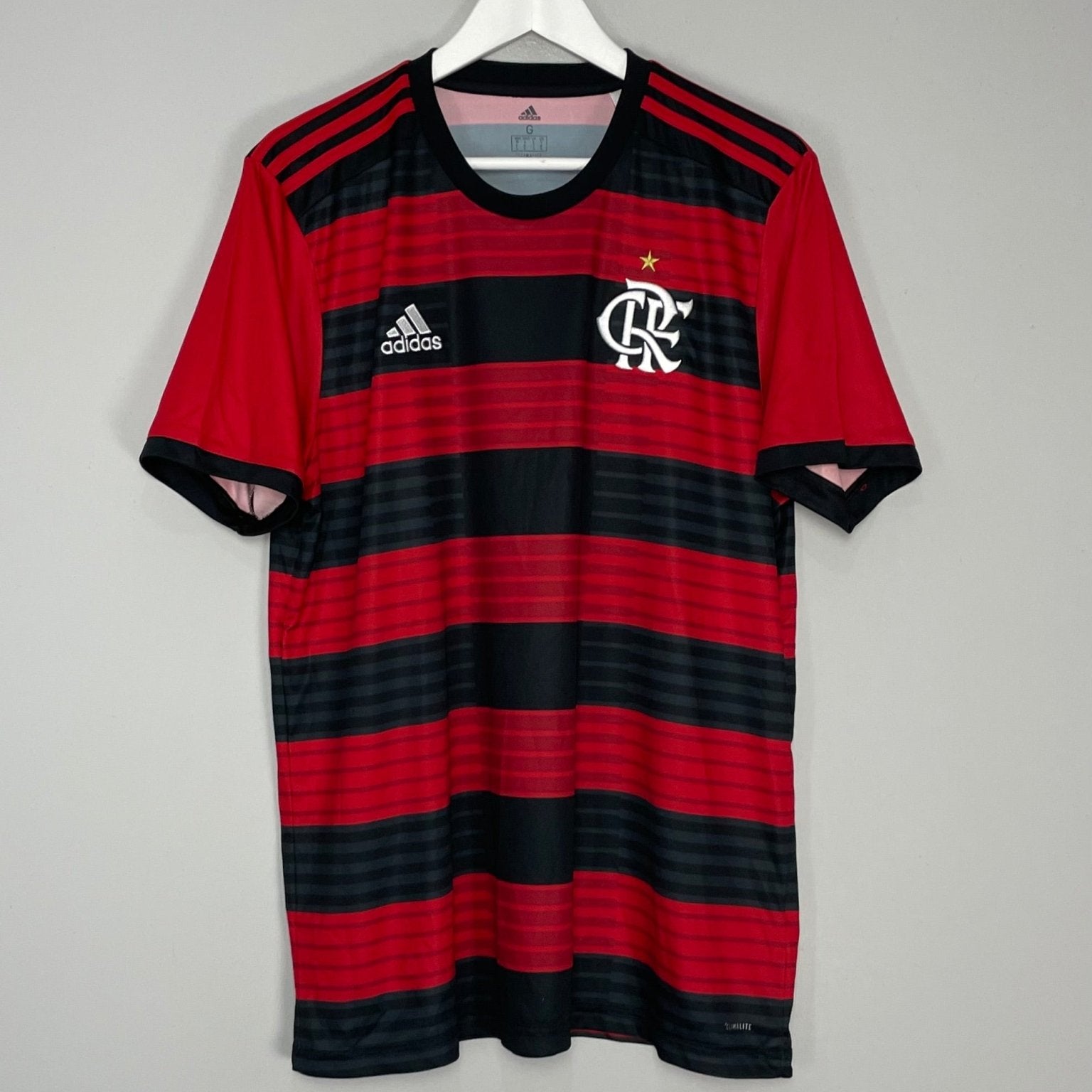 Shop 2018/19 FLAMENGO #06 HOME SHIRT (L) ADIDAS, classic football shirts, vintage football shirts & retro soccer jerseys at Cult Kits