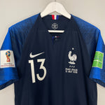 Shop 2018/19 FRANCE KANTE #13 *BNWT* HOME SHIRT (M) NIKE, classic football shirts, vintage football shirts & retro soccer jerseys at Cult Kits