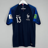 Shop 2018/19 FRANCE KANTE #13 *BNWT* HOME SHIRT (M) NIKE, classic football shirts, vintage football shirts & retro soccer jerseys at Cult Kits