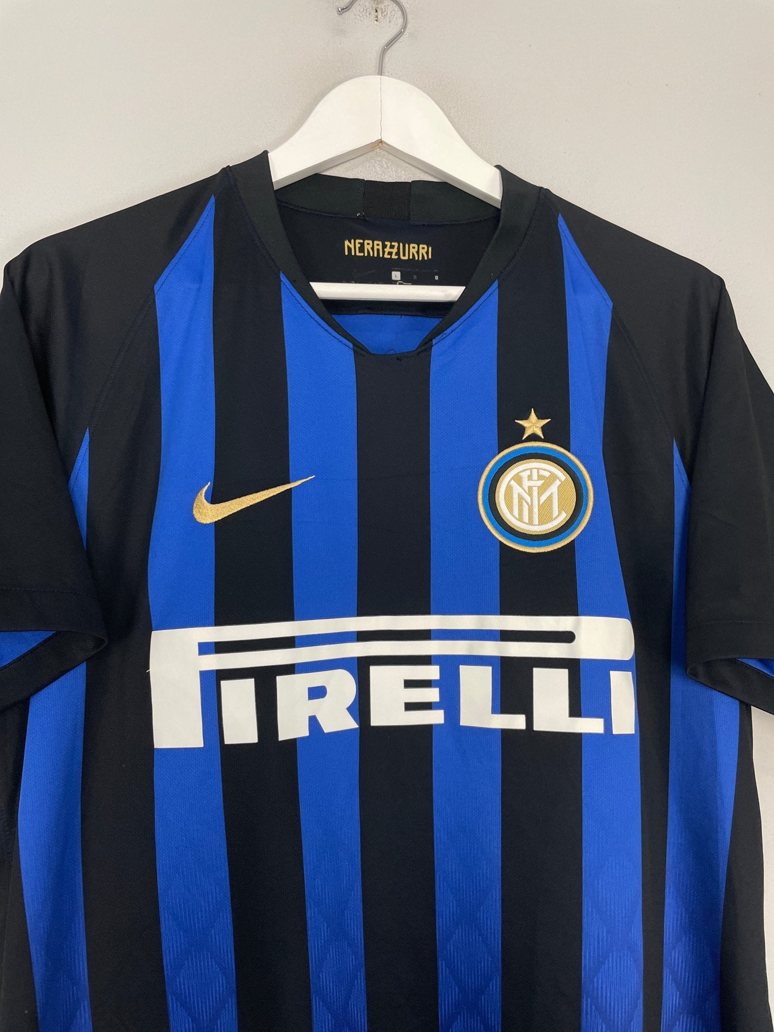 Shop 2018/19 INTER MILAN HOME SHIRT (L) NIKE, classic football shirts, vintage football shirts & retro soccer jerseys at Cult Kits