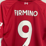 Shop 2018/19 LIVERPOOL FIRMINO #9 HOME SHIRT (L) NEW BALANCE, classic football shirts, vintage football shirts & retro soccer jerseys at Cult Kits
