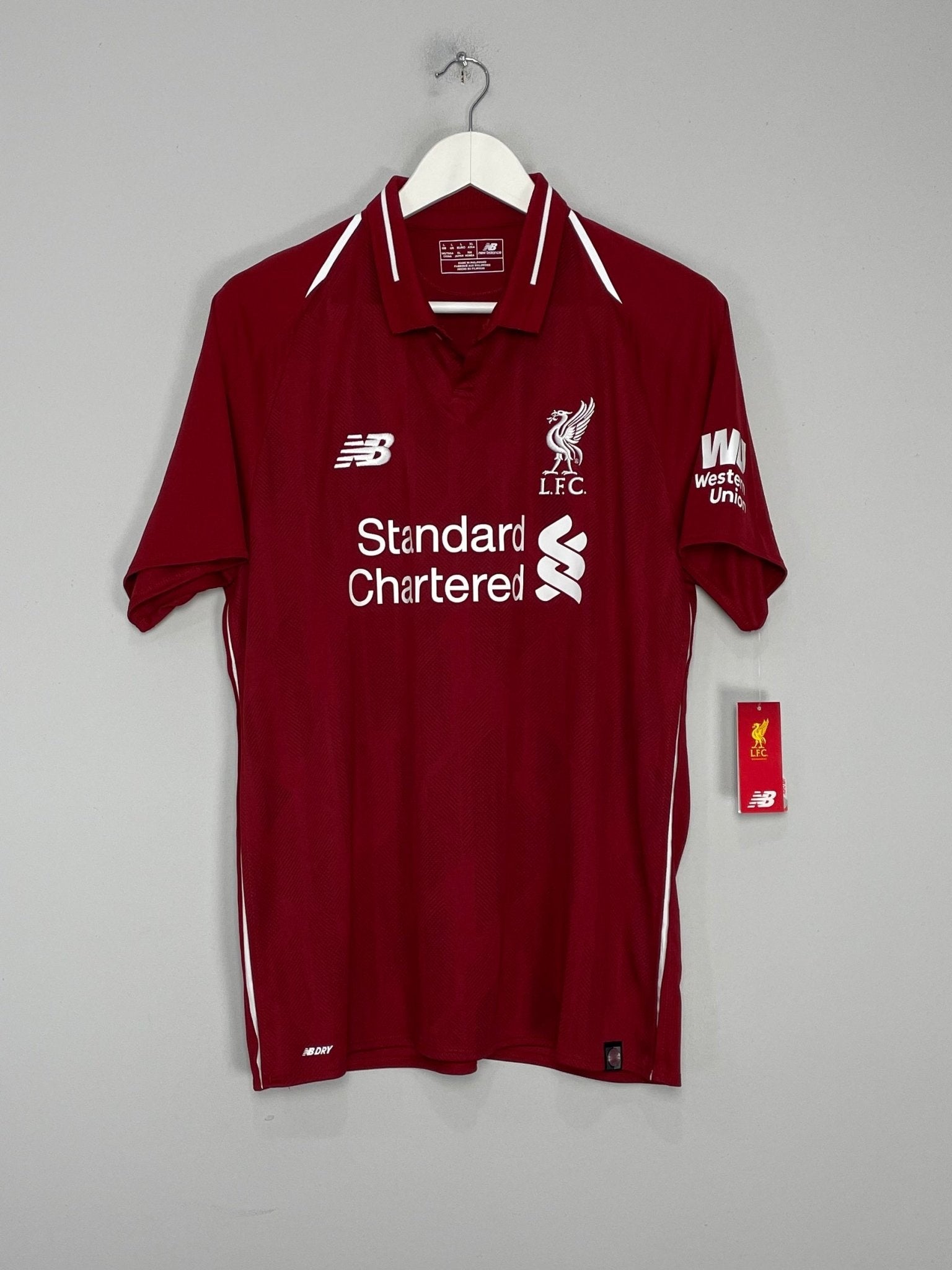 Shop 2018/19 LIVERPOOL M.SALAH #11 *BNWT* HOME SHIRT (L) NEW BALANCE, classic football shirts, vintage football shirts & retro soccer jerseys at Cult Kits