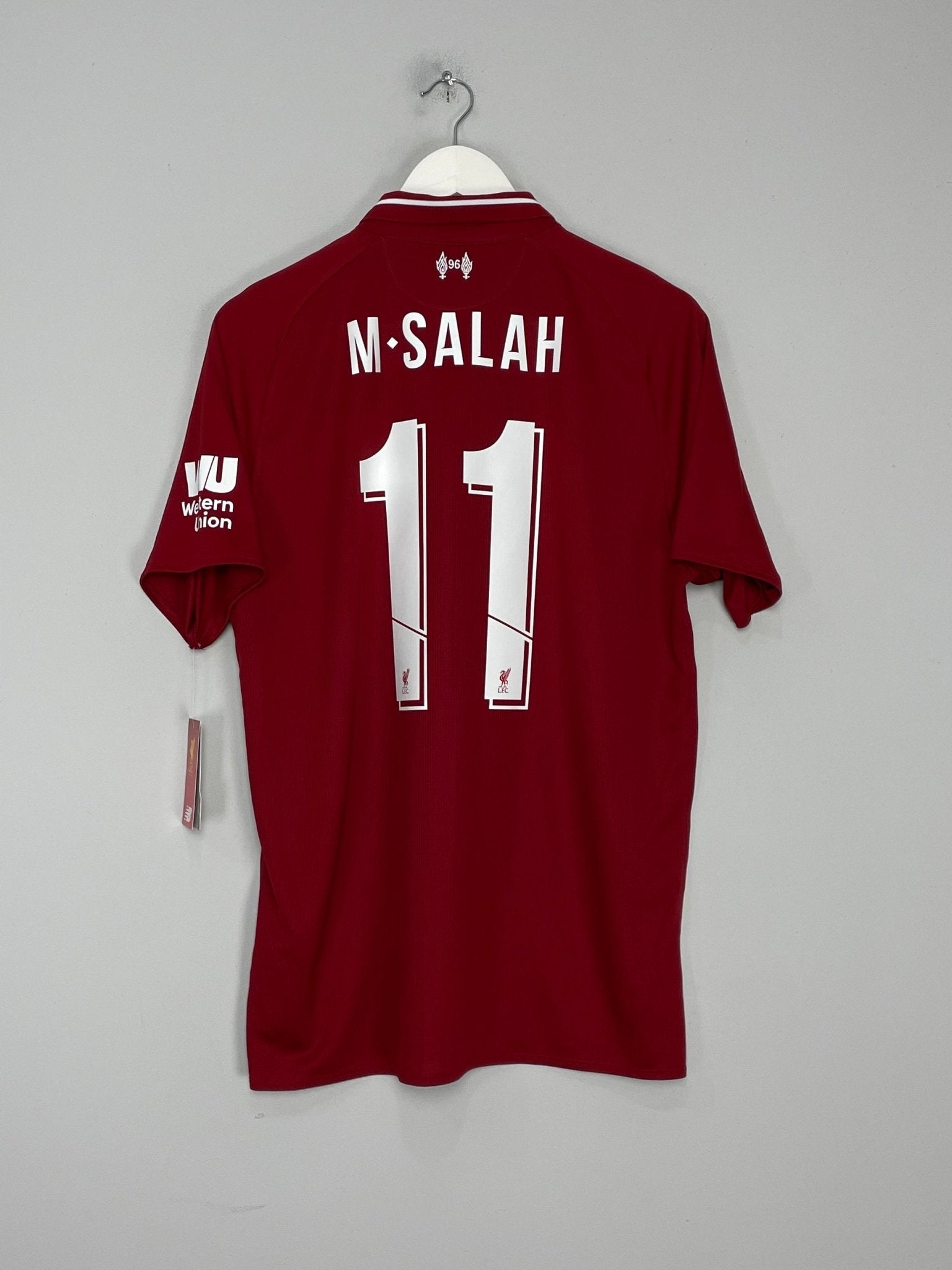 Shop 2018/19 LIVERPOOL M.SALAH #11 *BNWT* HOME SHIRT (L) NEW BALANCE, classic football shirts, vintage football shirts & retro soccer jerseys at Cult Kits