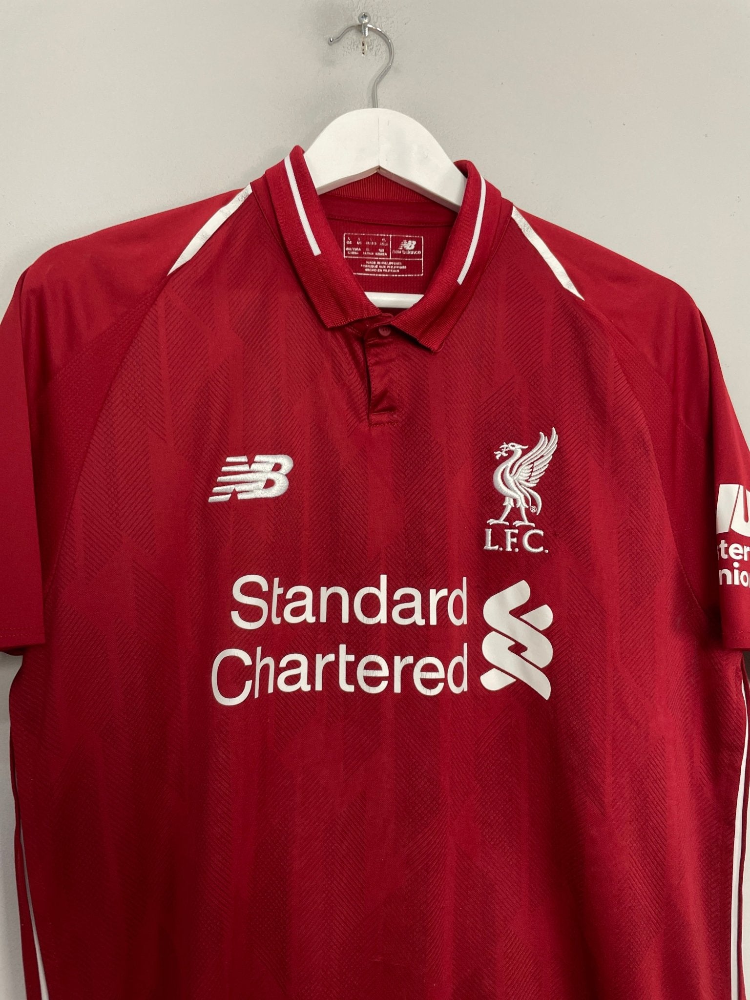 Shop 2018/19 LIVERPOOL M.SALAH #11 HOME SHIRT (L) NEW BALANCE, classic football shirts, vintage football shirts & retro soccer jerseys at Cult Kits