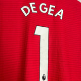 Shop 2018/19 MANCHESTER UNITED DE GEA #1 *AUTHENTIC* HOME SHIRT (L) ADIDAS, classic football shirts, vintage football shirts & retro soccer jerseys at Cult Kits