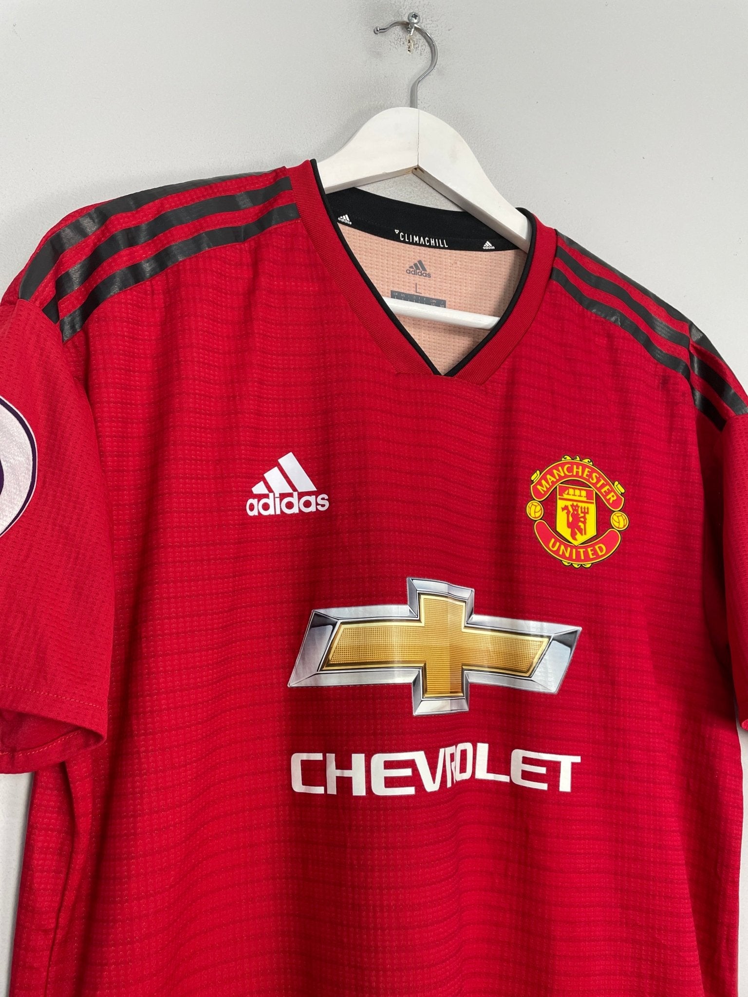 Shop 2018/19 MANCHESTER UNITED DE GEA #1 *AUTHENTIC* HOME SHIRT (L) ADIDAS, classic football shirts, vintage football shirts & retro soccer jerseys at Cult Kits