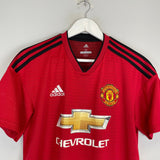 Shop 2018/19 MANCHESTER UNITED HOME SHIRT (M) ADIDAS, classic football shirts, vintage football shirts & retro soccer jerseys at Cult Kits