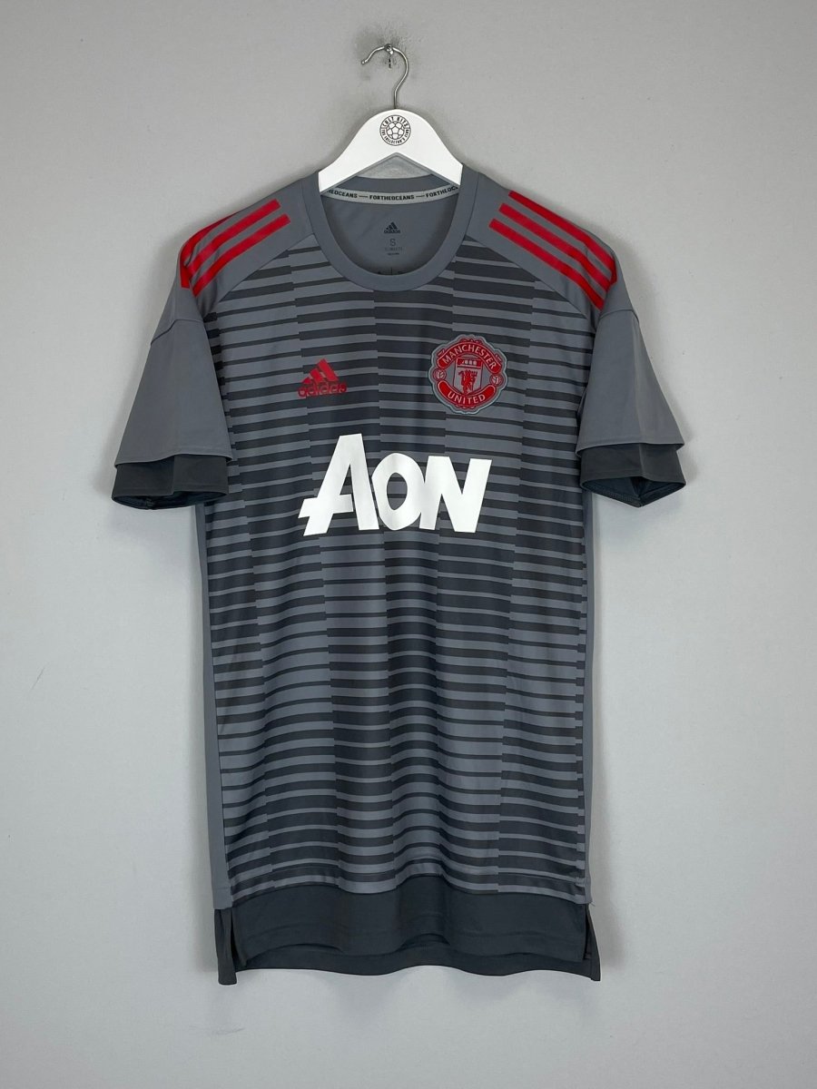 2018/19 MANCHESTER UNITED PRE - MATCH SHIRT (S) ADIDAS - Cult Kits - Small - Buy Vintage Football Shirts, Authentic Retro Football Shirts For Sale, Classic Football Shirts & Soccer Jersey