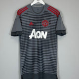 2018/19 MANCHESTER UNITED PRE - MATCH SHIRT (S) ADIDAS - Cult Kits - Small - Buy Vintage Football Shirts, Authentic Retro Football Shirts For Sale, Classic Football Shirts & Soccer Jersey