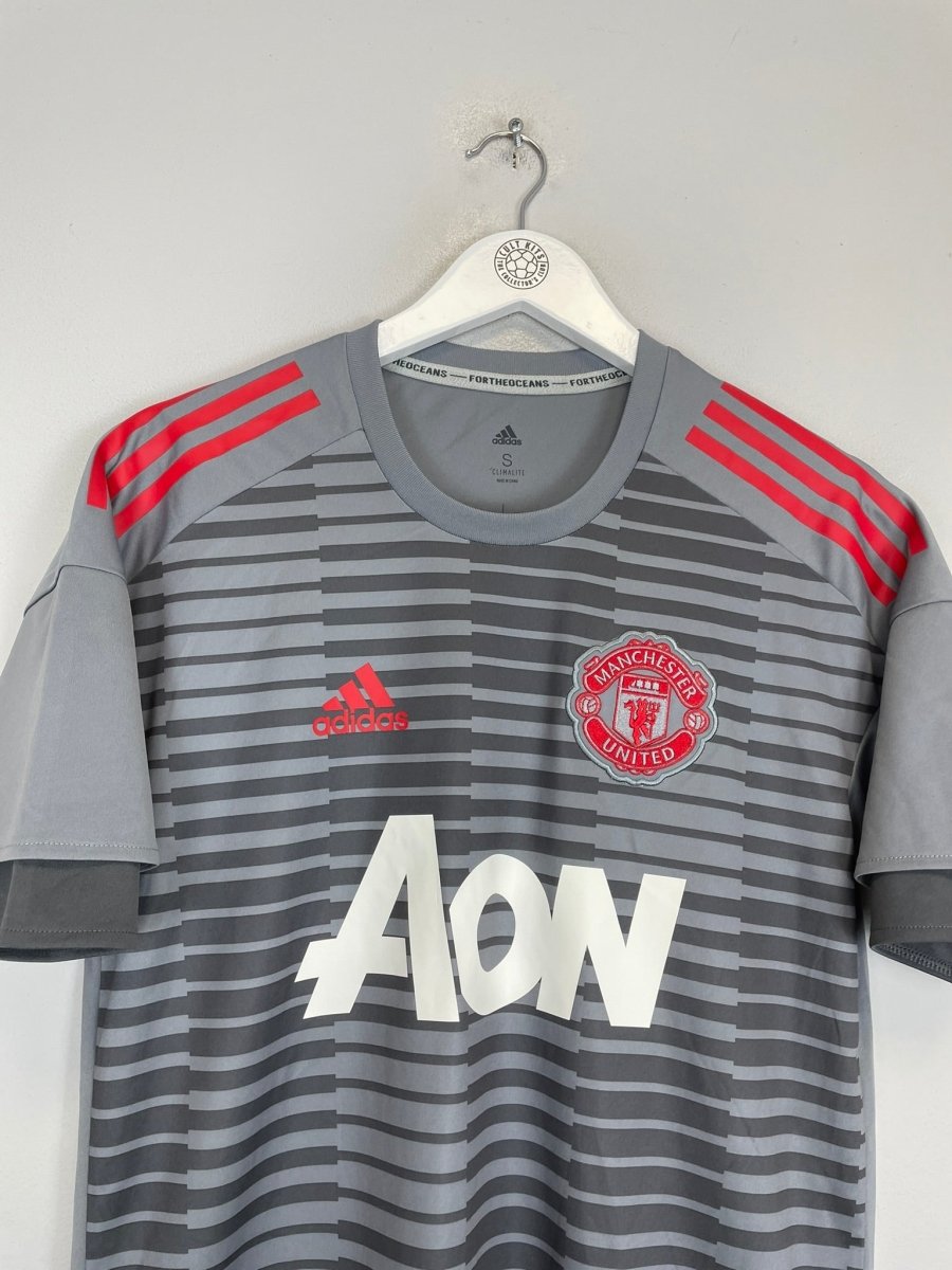 2018/19 MANCHESTER UNITED PRE - MATCH SHIRT (S) ADIDAS - Cult Kits - Small - Buy Vintage Football Shirts, Authentic Retro Football Shirts For Sale, Classic Football Shirts & Soccer Jersey