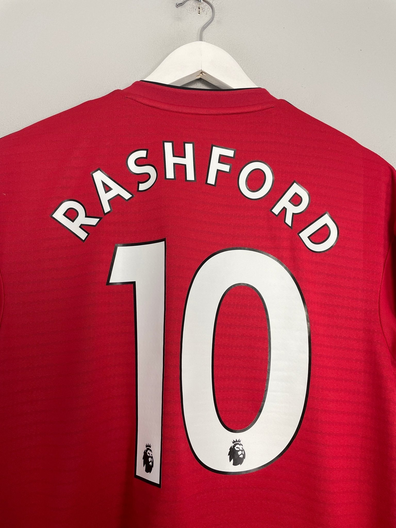 Shop 2018/19 MANCHESTER UNITED RASHFORD #10 HOME SHIRT (M) ADIDAS, classic football shirts, vintage football shirts & retro soccer jerseys at Cult Kits