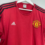 Shop 2018/19 MANCHESTER UNITED TRAINING SHIRT (XL) ADIDAS, classic football shirts, vintage football shirts & retro soccer jerseys at Cult Kits