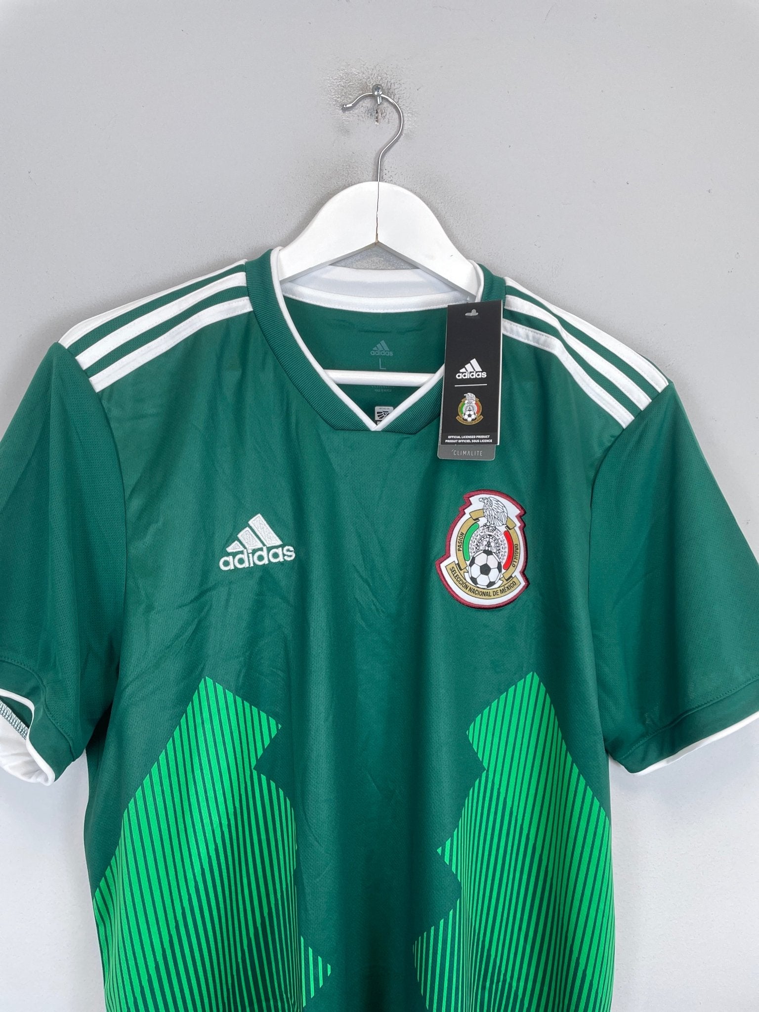 Shop 2018/19 MEXICO *BNWT* HOME SHIRT (L) ADIDAS, classic football shirts, vintage football shirts & retro soccer jerseys at Cult Kits