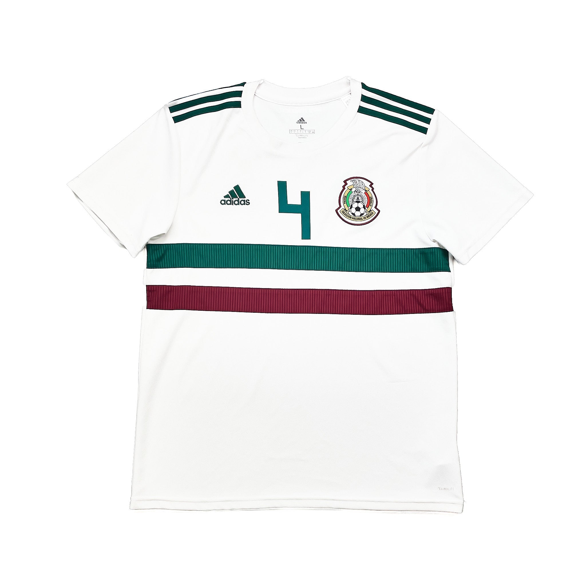 Buy 2018/19 Mexico R.Marquez 4 Away Shirt (L) Adidas ~ Free worldwide shipping available ~ Authentic Vintage Football Shirts from Cult Kits