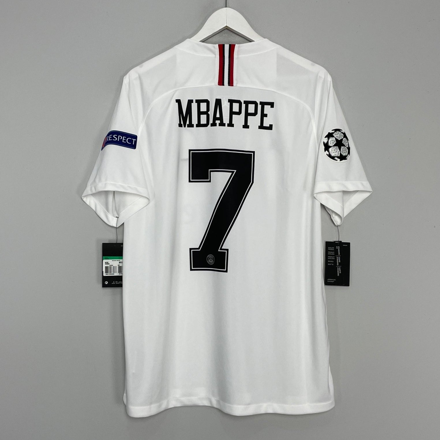 Shop 2018/19 PSG MBAPPE #7 *BNWT* C/L AWAY SHIRT (XL) JORDAN, classic football shirts, vintage football shirts & retro soccer jerseys at Cult Kits