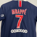 Shop 2018/19 PSG MBAPPE #7 HOME SHIRT (XL.KIDS) NIKE, classic football shirts, vintage football shirts & retro soccer jerseys at Cult Kits