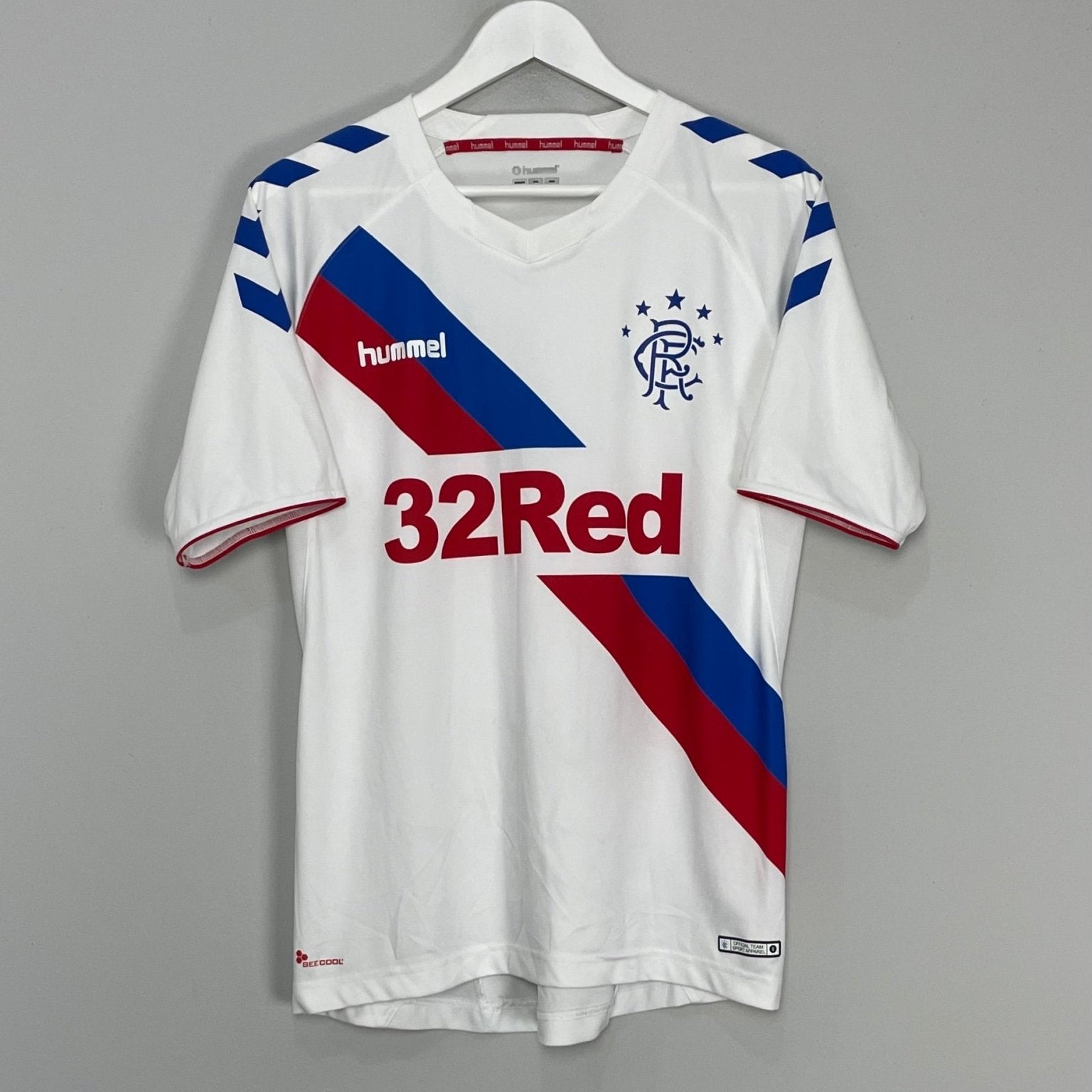 Shop 2018/19 RANGERS AWAY SHIRT (M) HUMMEL, classic football shirts, vintage football shirts & retro soccer jerseys at Cult Kits