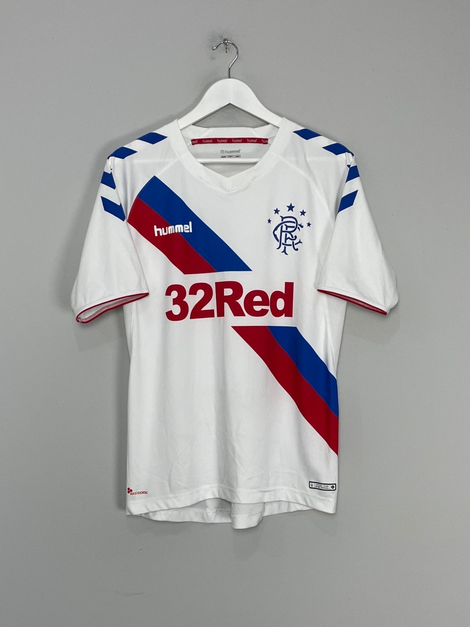 Shop 2018/19 RANGERS AWAY SHIRT (M) HUMMEL, classic football shirts, vintage football shirts & retro soccer jerseys at Cult Kits