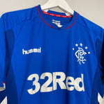 Shop 2018/19 RANGERS HOME SHIRT (S) HUMMEL, classic football shirts, vintage football shirts & retro soccer jerseys at Cult Kits
