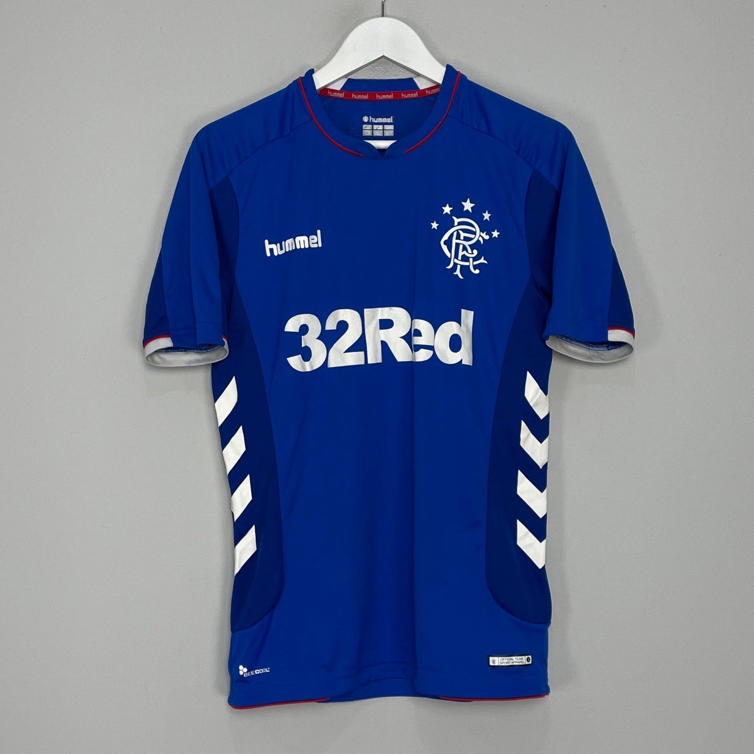 Shop 2018/19 RANGERS HOME SHIRT (S) HUMMEL, classic football shirts, vintage football shirts & retro soccer jerseys at Cult Kits