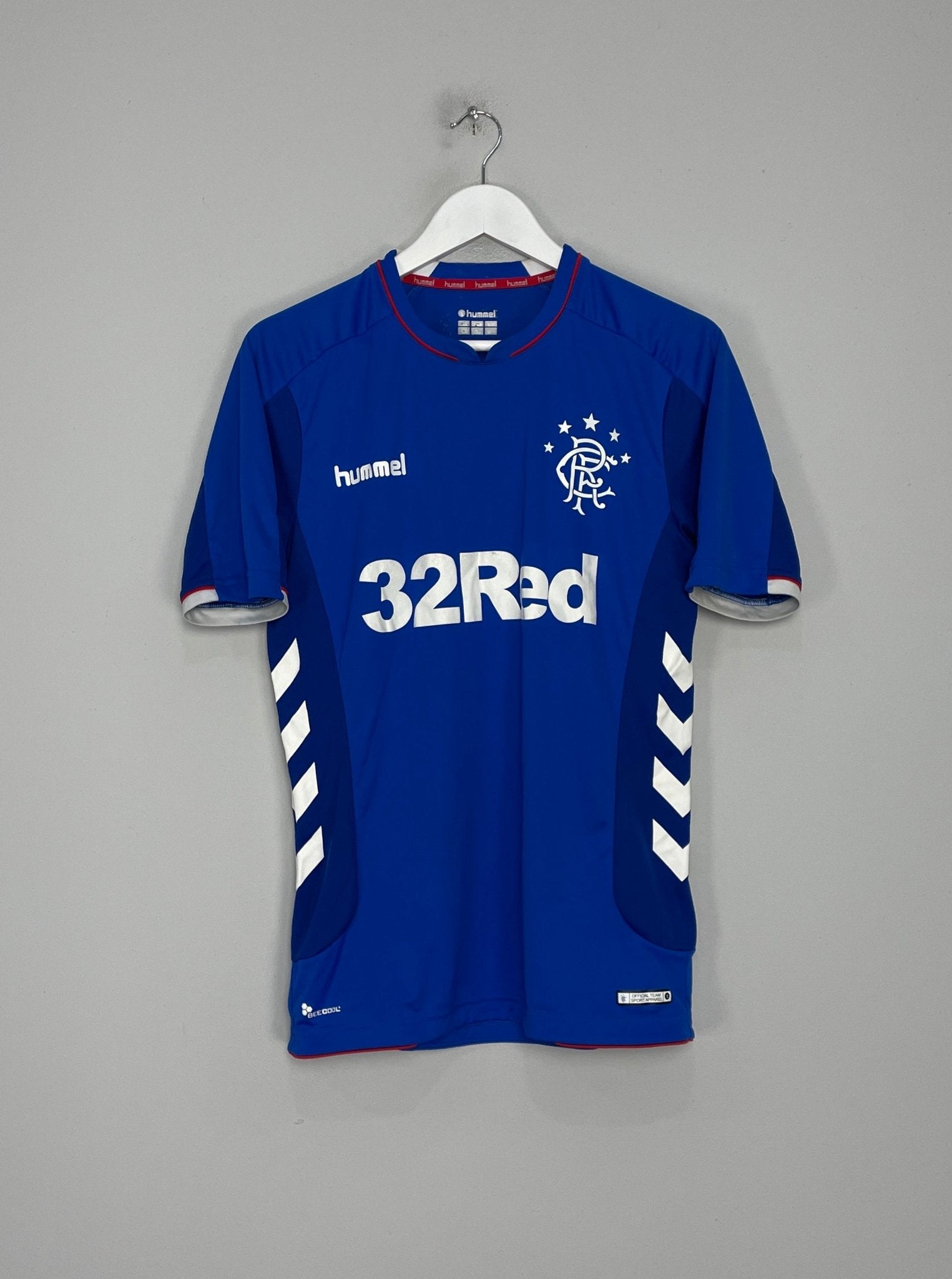 Shop 2018/19 RANGERS HOME SHIRT (S) HUMMEL, classic football shirts, vintage football shirts & retro soccer jerseys at Cult Kits