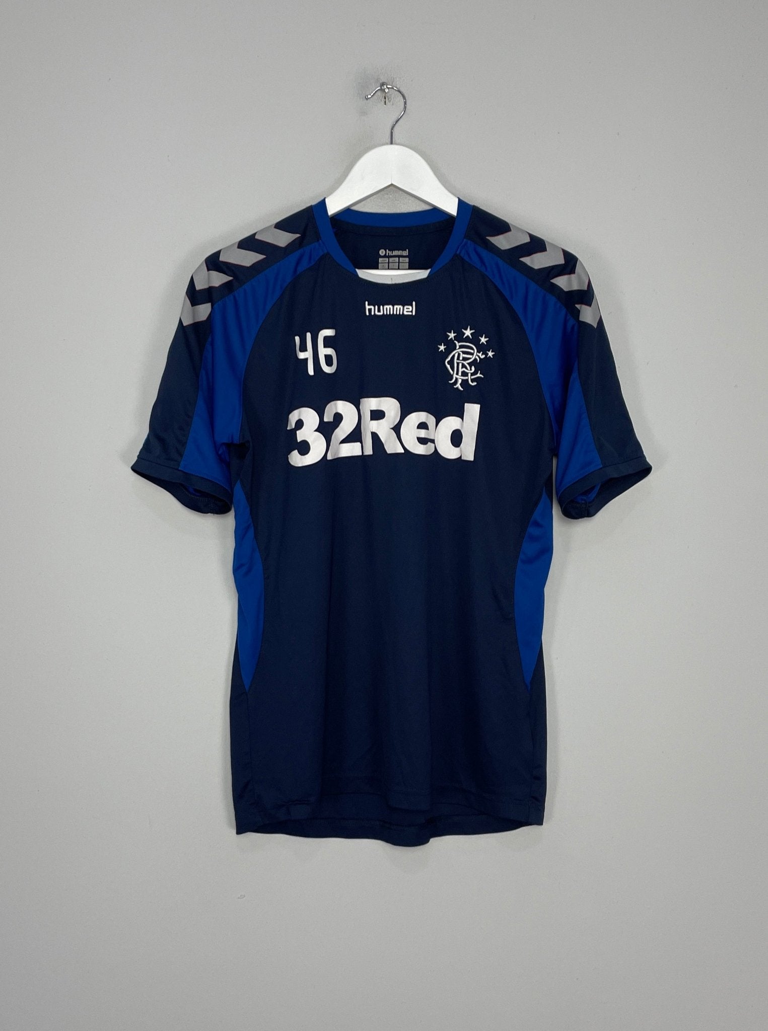 Shop 2018/19 RANGERS *STAFF ISSUE* TRAINING SHIRT (M) HUMMEL, classic football shirts, vintage football shirts & retro soccer jerseys at Cult Kits