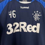 Shop 2018/19 RANGERS *STAFF ISSUE* TRAINING SHIRT (M) HUMMEL, classic football shirts, vintage football shirts & retro soccer jerseys at Cult Kits