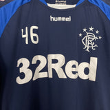 Shop 2018/19 RANGERS *STAFF ISSUE* TRAINING SHIRT (M) HUMMEL, classic football shirts, vintage football shirts & retro soccer jerseys at Cult Kits