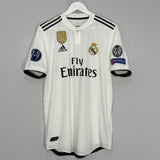 Shop 2018/19 REAL MADRID BENZEMA #9 AUTHENTIC HOME SHIRT (L) ADIDAS, classic football shirts, vintage football shirts & retro soccer jerseys at Cult Kits
