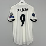Shop 2018/19 REAL MADRID BENZEMA #9 AUTHENTIC HOME SHIRT (L) ADIDAS, classic football shirts, vintage football shirts & retro soccer jerseys at Cult Kits