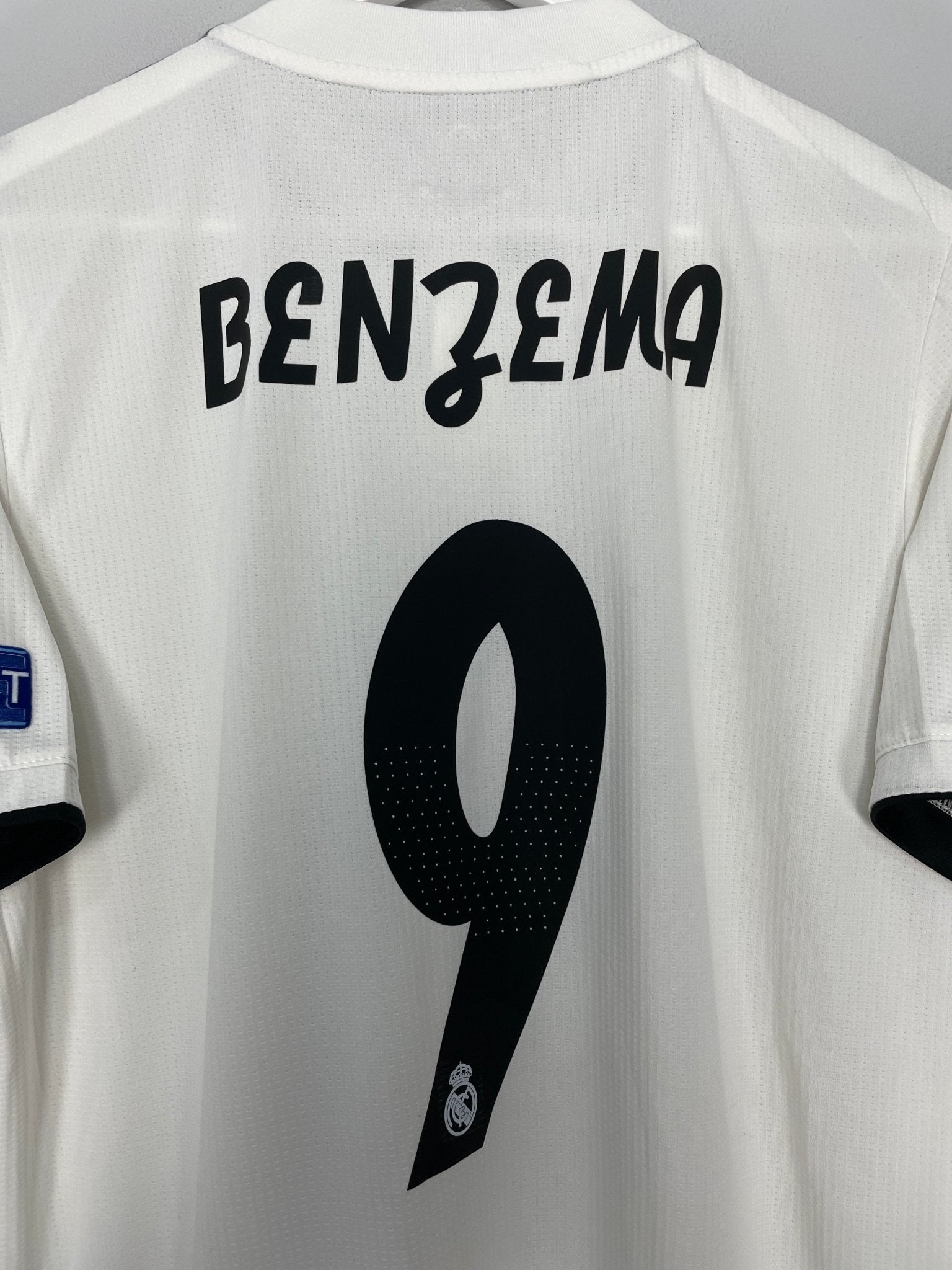 Shop 2018/19 REAL MADRID BENZEMA #9 AUTHENTIC HOME SHIRT (L) ADIDAS, classic football shirts, vintage football shirts & retro soccer jerseys at Cult Kits