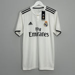 Shop 2018/19 REAL MADRID BENZEMA #9 *BNWT* HOME SHIRT (M) ADIDAS, classic football shirts, vintage football shirts & retro soccer jerseys at Cult Kits