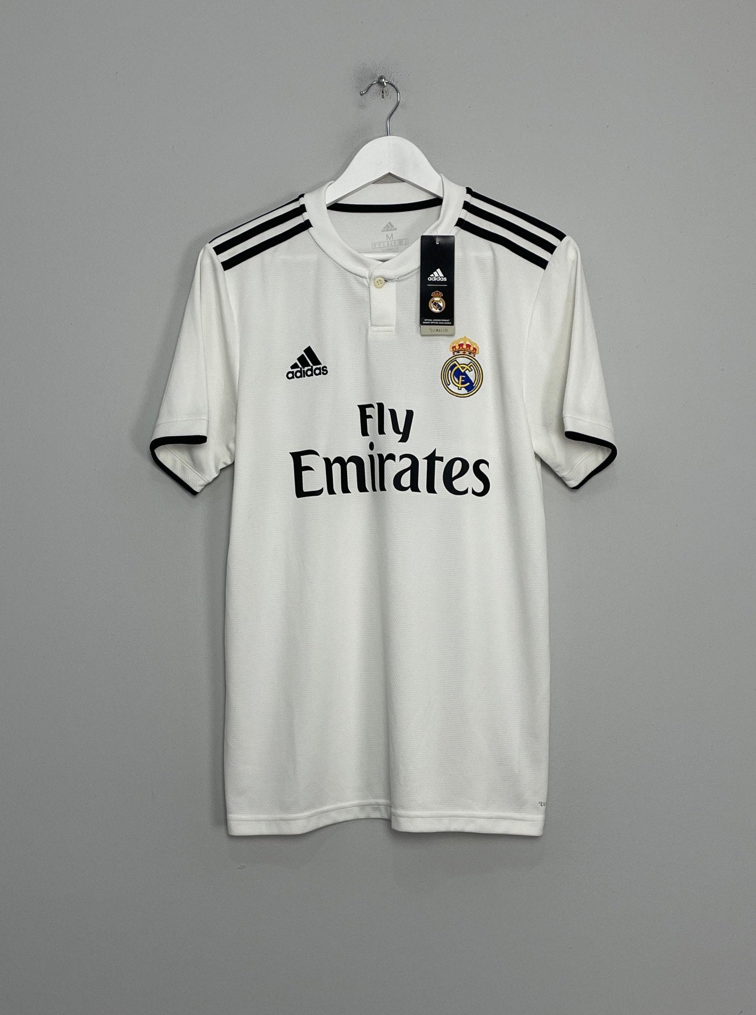 Shop 2018/19 REAL MADRID BENZEMA #9 *BNWT* HOME SHIRT (M) ADIDAS, classic football shirts, vintage football shirts & retro soccer jerseys at Cult Kits