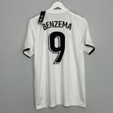 Shop 2018/19 REAL MADRID BENZEMA #9 *BNWT* HOME SHIRT (M) ADIDAS, classic football shirts, vintage football shirts & retro soccer jerseys at Cult Kits