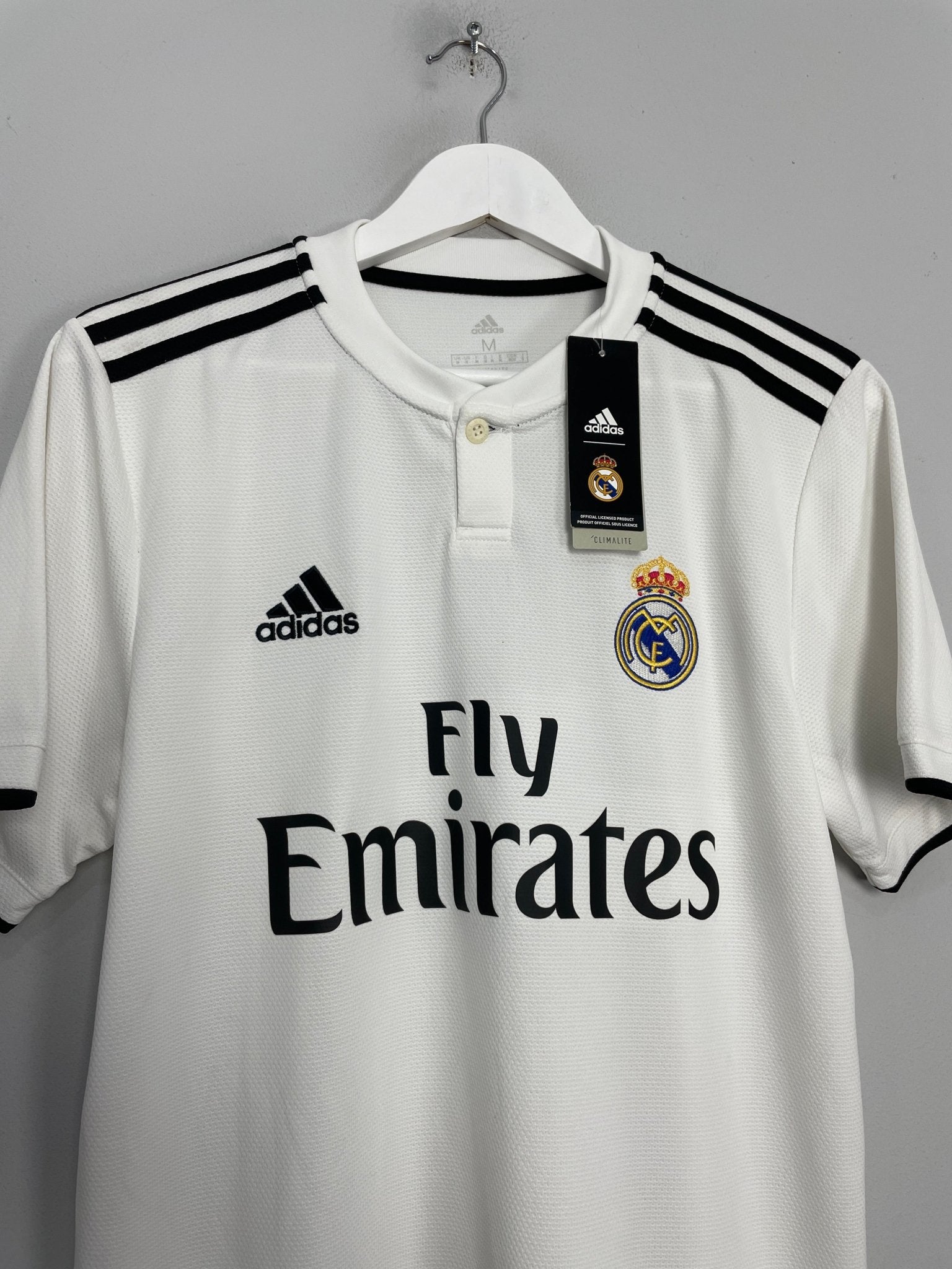 Shop 2018/19 REAL MADRID BENZEMA #9 *BNWT* HOME SHIRT (M) ADIDAS, classic football shirts, vintage football shirts & retro soccer jerseys at Cult Kits