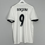 Shop 2018/19 REAL MADRID BENZEMA #9 HOME SHIRT (XL) ADIDAS, classic football shirts, vintage football shirts & retro soccer jerseys at Cult Kits