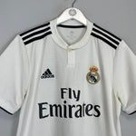 2018/19 REAL MADRID HOME SHIRT (M) ADIDAS - Cult Kits - Medium - Buy Vintage Football Shirts, Authentic Retro Football Shirts For Sale, Classic Football Shirts & Soccer Jersey