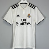 2018/19 REAL MADRID HOME SHIRT (M) ADIDAS - Cult Kits - Medium - Buy Vintage Football Shirts, Authentic Retro Football Shirts For Sale, Classic Football Shirts & Soccer Jersey