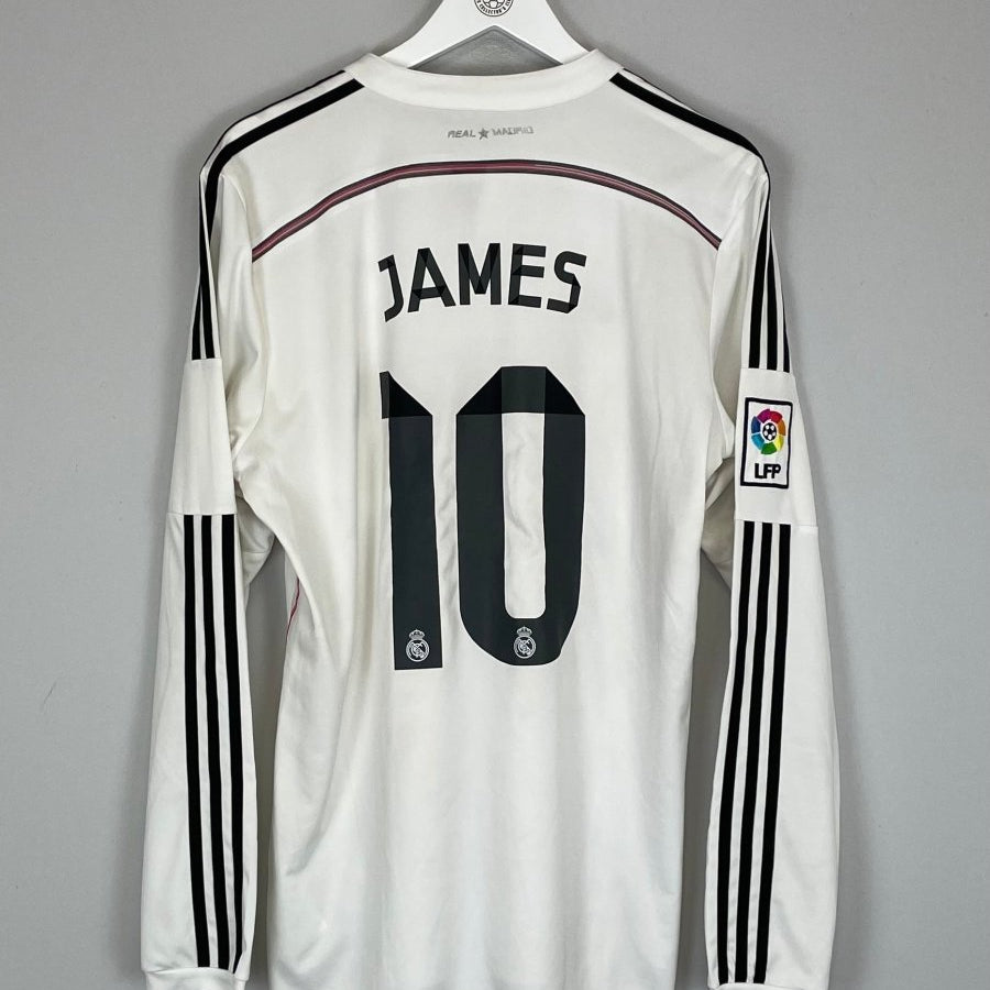 2018/19 REAL MADRID JAMES 10 L/S HOME SHIRT (L) ADIDAS - Cult Kits - Large - Buy Vintage Football Shirts, Authentic Retro Football Shirts For Sale, Classic Football Shirts & Soccer Jersey