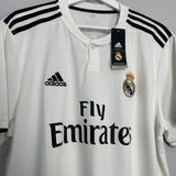 Shop 2018/19 REAL MADRID SERGIO RAMOS #4 *BNWT* HOME SHIRT (XL) ADIDAS, classic football shirts, vintage football shirts & retro soccer jerseys at Cult Kits