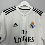 Shop 2018/19 REAL MADRID SERGIO RAMOS HOME SHIRT (M) ADIDAS, classic football shirts, vintage football shirts & retro soccer jerseys at Cult Kits