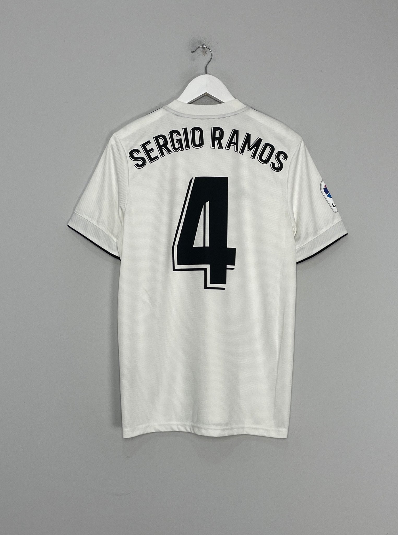 Shop 2018/19 REAL MADRID SERGIO RAMOS HOME SHIRT (M) ADIDAS, classic football shirts, vintage football shirts & retro soccer jerseys at Cult Kits