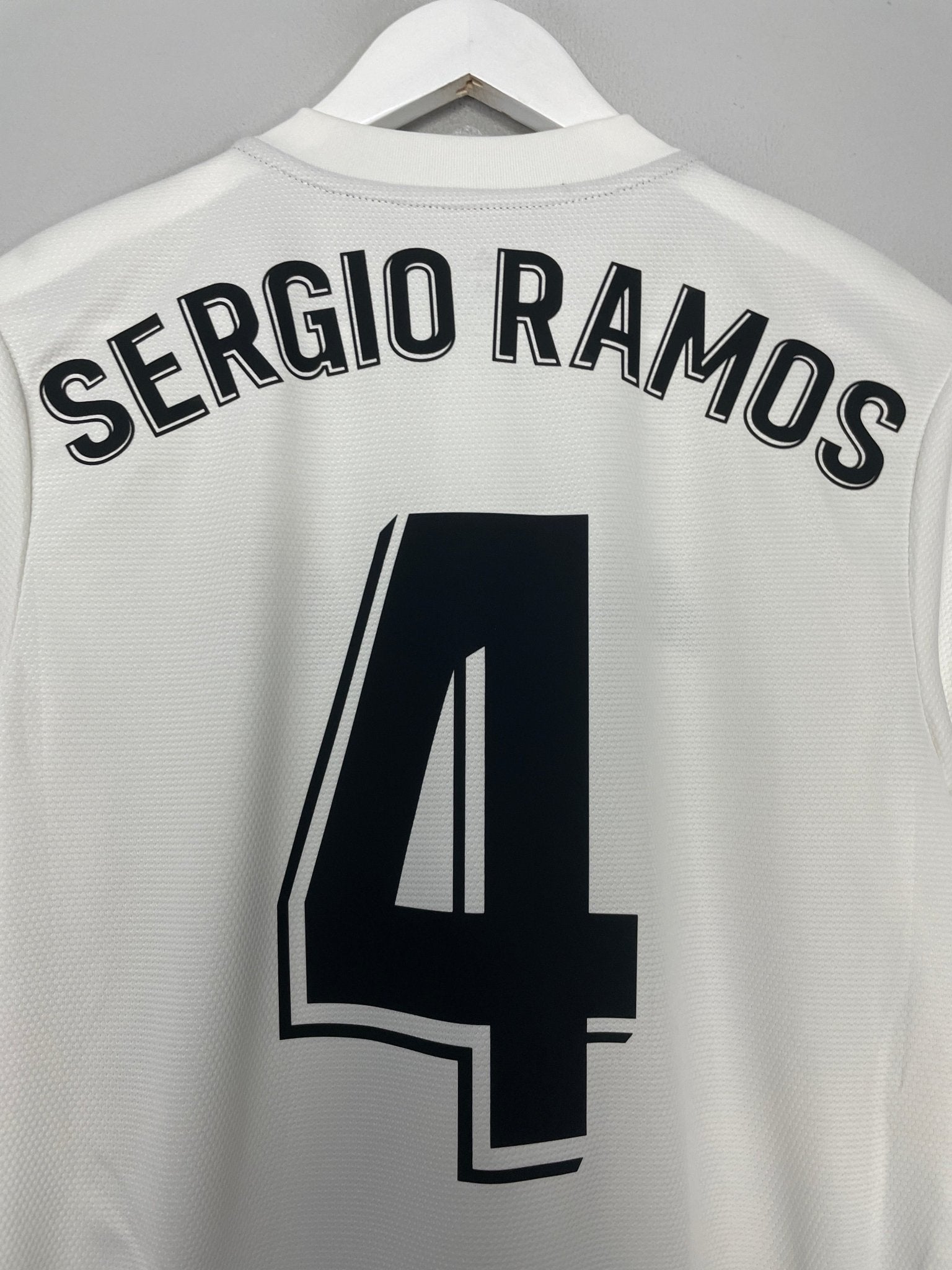 Shop 2018/19 REAL MADRID SERGIO RAMOS HOME SHIRT (M) ADIDAS, classic football shirts, vintage football shirts & retro soccer jerseys at Cult Kits