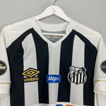 Shop 2018/19 SANTOS JEAN MOTA #3 HOME SHIRT (M) UMBRO, classic football shirts, vintage football shirts & retro soccer jerseys at Cult Kits