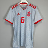 Shop 2018/19 SPAIN A.INIESTA #6 AWAY SHIRT (L) ADIDAS, classic football shirts, vintage football shirts & retro soccer jerseys at Cult Kits