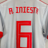 Shop 2018/19 SPAIN A.INIESTA #6 AWAY SHIRT (L) ADIDAS, classic football shirts, vintage football shirts & retro soccer jerseys at Cult Kits