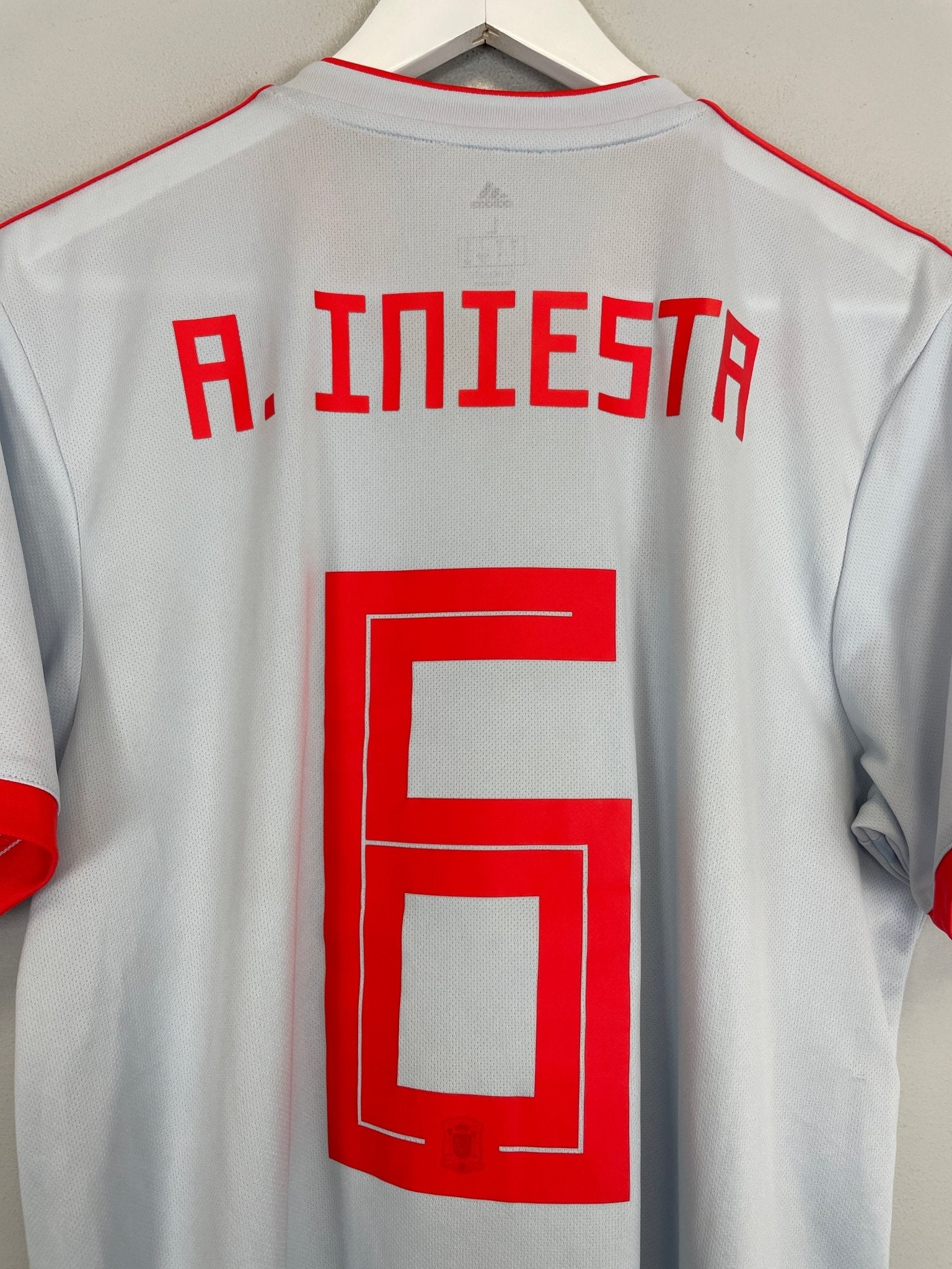 Shop 2018/19 SPAIN A.INIESTA #6 AWAY SHIRT (L) ADIDAS, classic football shirts, vintage football shirts & retro soccer jerseys at Cult Kits