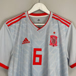 Shop 2018/19 SPAIN A.INIESTA #6 AWAY SHIRT (L) ADIDAS, classic football shirts, vintage football shirts & retro soccer jerseys at Cult Kits
